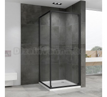 Душевой уголок Abber Schwarzer Diamant AG0A090B 90х90 см, профиль матовый черный, стекло прозрачное