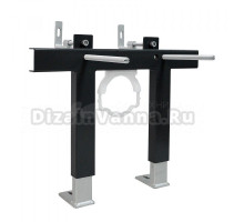 Инсталляция для унитаза Abber AC0102P цвет черный, крепление к полу и стене, с регулировкой по высоте