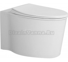 Унитаз подвесной Abber Bequem AC1127 безободковый, с микролифтом, белый