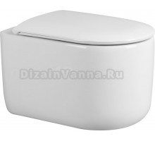 Унитаз подвесной Abber Bequem AC1129 безободковый, с микролифтом, белый