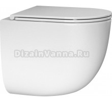 Унитаз подвесной Abber Bequem AC1132TC безободковый, с микролифтом, с закрытым дном, белый