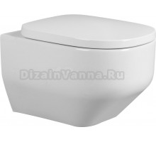 Унитаз подвесной Abber Rechteck AC1218 безободковый, с микролифтом, белый