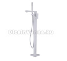 Напольный смеситель для ванны с душем Abber Daheim AF8215W С ВНУТРЕННЕЙ ЧАСТЬЮ, матовый белый