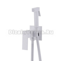 Гигиенический душ Abber Daheim AF8226W со смесителем, С ВНУТРЕННЕЙ ЧАСТЬЮ, матовый белый