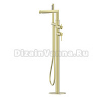 Напольный смеситель для ванны с душем Abber Perfekte 316 AF8A15BG С ВНУТРЕННЕЙ ЧАСТЬЮ, брашированное золото