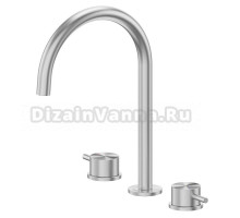 Смеситель для раковины Abber Wasser Kreis 316 AF8108BST-M брашированная сталь