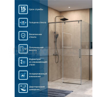 Душевой уголок BelBagno Soft Close-1 AH-1-110/90-C-GM профиль оружейная сталь