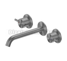 Смеситель для раковины Abber Wasser Kreis 316 AF81123BGG-L С ВНУТРЕННЕЙ ЧАСТЬЮ, оружейная брашированная сталь