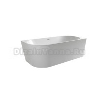 Акриловая ванна Abber AB9502-1.4 R 140x70 см, угловая, правая, пристенная, белая, асимметричная, с каркасом, со сливом-переливом