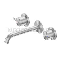 Смеситель для раковины Abber Wasser Kreis 316 AF81123BST-L С ВНУТРЕННЕЙ ЧАСТЬЮ, брашированная сталь