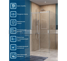 Душевой уголок BelBagno Soft Close-2 A-1-100-C-Cr профиль хром