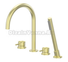 Смеситель на борт ванны Abber Perfekte 316 AF8113BG брашированное золото