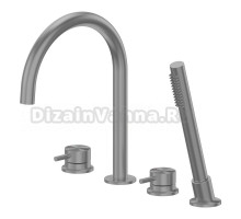 Смеситель на борт ванны Abber Perfekte 316 AF8113BGG оружейная брашированная сталь