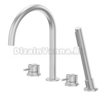 Смеситель на борт ванны Abber Perfekte 316 AF8113BST брашированная сталь