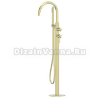 Напольный смеситель для ванны с душем Abber Wasser Kreis 316 AF8115BG С ВНУТРЕННЕЙ ЧАСТЬЮ, брашированное золото