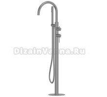 Напольный смеситель для ванны с душем Abber Wasser Kreis 316 AF8115BGG С ВНУТРЕННЕЙ ЧАСТЬЮ, оружейная брашированная сталь