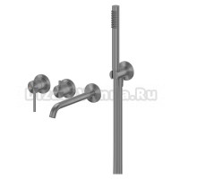 Встраиваемый смеситель для душа и ванны Abber Wasser Kreis 316 AF8130BST С ВНУТРЕННЕЙ ЧАСТЬЮ, брашированная сталь