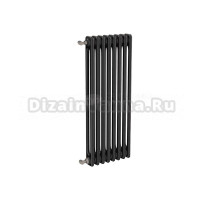 Радиатор стальной трубчатый Теплофорт 200098 2 трубы, 8 секций, боковое проходное подключение, RAL 9005