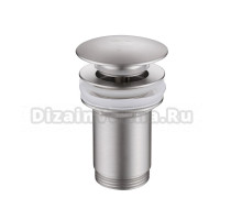 Донный клапан для раковины Abber AF0010SP с переливом, сатин