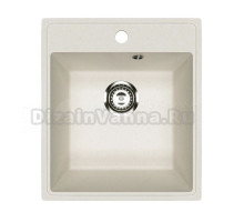 Мойкa ML-GMU02 УЛЬТРА прямоугольная, белый камень, 425*485 мм (глуб. чаши 175)