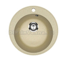 Мойкa ML-GMU01 УЛЬТРА круглая, бежевый камень, 475 мм (глуб. чаши 170)