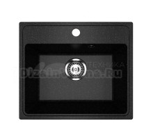 Мойкa ML-GMU03 УЛЬТРА прямоугольная, черный камень, 490*420 мм (глуб. чаши 170)