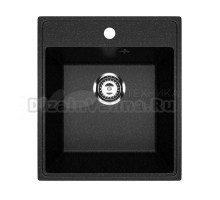 Мойкa ML-GMU02 УЛЬТРА прямоугольная, черный камень, 425*485 мм (глуб. чаши 175)