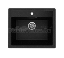 Мойкa ML-GMU04 УЛЬТРА прямоугольная, черный камень, 565*495 мм (глуб. чаши 175)