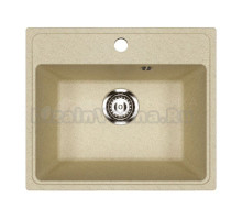 Мойкa ML-GMU03 УЛЬТРА прямоугольная, бежевый камень, 490*420 мм (глуб. чаши 170)