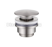 Донный клапан для раковины Abber AF0011SP без перелива, сатин