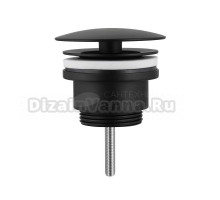 Донный клапан для раковины Abber AF0012B без перелива, матовый черный