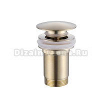 Донный клапан для раковины Abber AF0009G с переливом, матовое золото