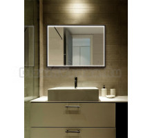 Зеркало Abber See AG6110SCL-0.8 80х60 см, с подсветкой, черное