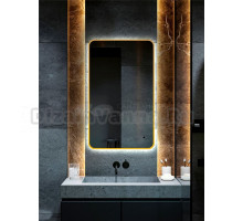 Зеркало Abber See AG6112SCG 60х100 см, с подсветкой, золото