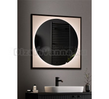Зеркало Abber See AG6117SCRB 80х80 см, с подсветкой, черное