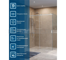 Душевой уголок BelBagno Soft Close-2 AH-1-160/90-C-Cr профиль хром