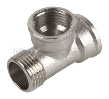 Тройник СТМ CRTFFM34 гайка-гайка-штуцер, 3/4" ВР-ВР-НР