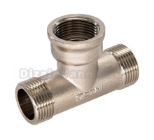 Тройник СТМ CRTMFM34 штуцер-гайка-штуцер, 3/4" НР-ВР-НР