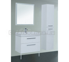 Мебель для ванной комнаты Aquanet Nova 75 белый глянец, ручки матовый хром