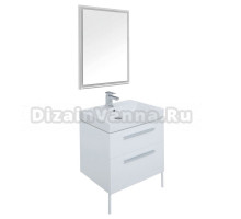 Мебель для ванной комнаты Aquanet Nova 60 2 ящика, белый глянец, ручки хром