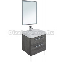 Мебель для ванной комнаты Aquanet Nova 60 2 ящика, дуб рошелье, ручки матовый хром