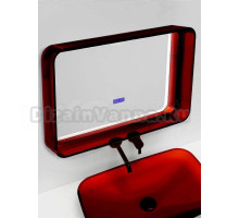 Зеркало Abber Kristall AT6701Rubin 80х55 см, с подсветкой, с bluetooth-плеером, рубин