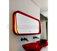 Зеркало Abber Kristall AT6702Rubin 120х50 см, с подсветкой, с bluetooth-плеером, рубин