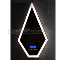 Зеркало Abber Stein AS6611R 45х80 см, с подсветкой, с bluetooth-плеером, красное