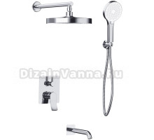 Душевой комплект Haiba HB80553 С ВНУТРЕННЕЙ ЧАСТЬЮ, хром