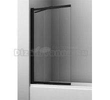 Шторка на ванну Wasserkraft Dill 61S 61S02-100 WasserSchutz Fixed профиль матовый черный, стекло прозрачное