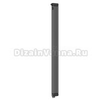 Радиатор стальной трубчатый Kohr Heim SRC01-2180/04H01DB вертикальный, 2 трубы, 4 секции, дизайнерский, нижнее универсальное подключение, черный