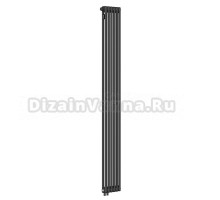 Радиатор стальной трубчатый Kohr Heim SRC01-2180/06H01DB вертикальный, 2 трубы, 6 секций, дизайнерский, нижнее универсальное подключение, черный