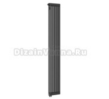 Радиатор стальной трубчатый Kohr Heim SRC01-2180/08H01DB вертикальный, 2 трубы, 8 секций, дизайнерский, нижнее универсальное подключение, черный