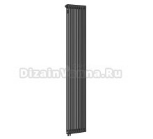 Радиатор стальной трубчатый Kohr Heim SRC01-2180/10H01DB вертикальный, 2 трубы, 10 секций, дизайнерский, нижнее универсальное подключение, черный